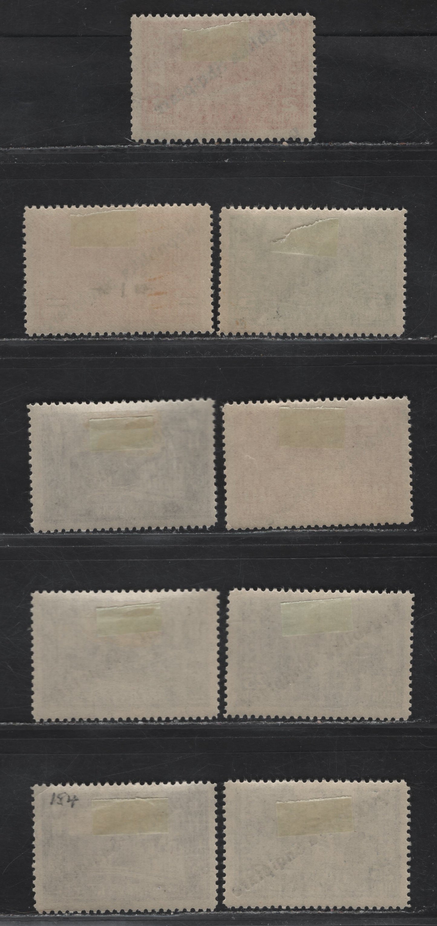 Lot 369 Albania SC#178-185 1q on 2q - 2fr  Orange-Olive Green Various Scenes, 1925 Republic Overprinted Pictorial Issue, 9 Fine & VFOG Singles With Two Shades Of 25q Dark Blue