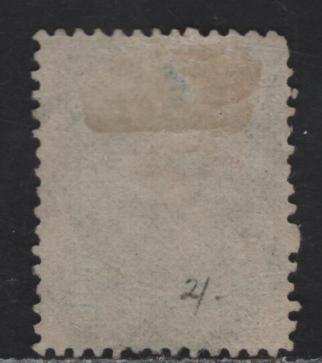 Lot 47 (C) Canada #30e 15c Robin's Egg Blue or Studd's Cold Blue Queen Victoria, 1868-1876 Large Queen Issue, A Very Good Used Single, Montreal Gazette Printing, Paper MG-F, Perf 12.1.