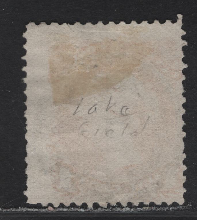 Lot 7 (C) Canada #23 1c Yellow Orange Queen Victoria, 1868-1876 Large Queen Issue, A Very Good Used Single, Paper FO-Z (Duckworth 9b), Perf 12, 5-2 Ring Cancel For Hamilton.