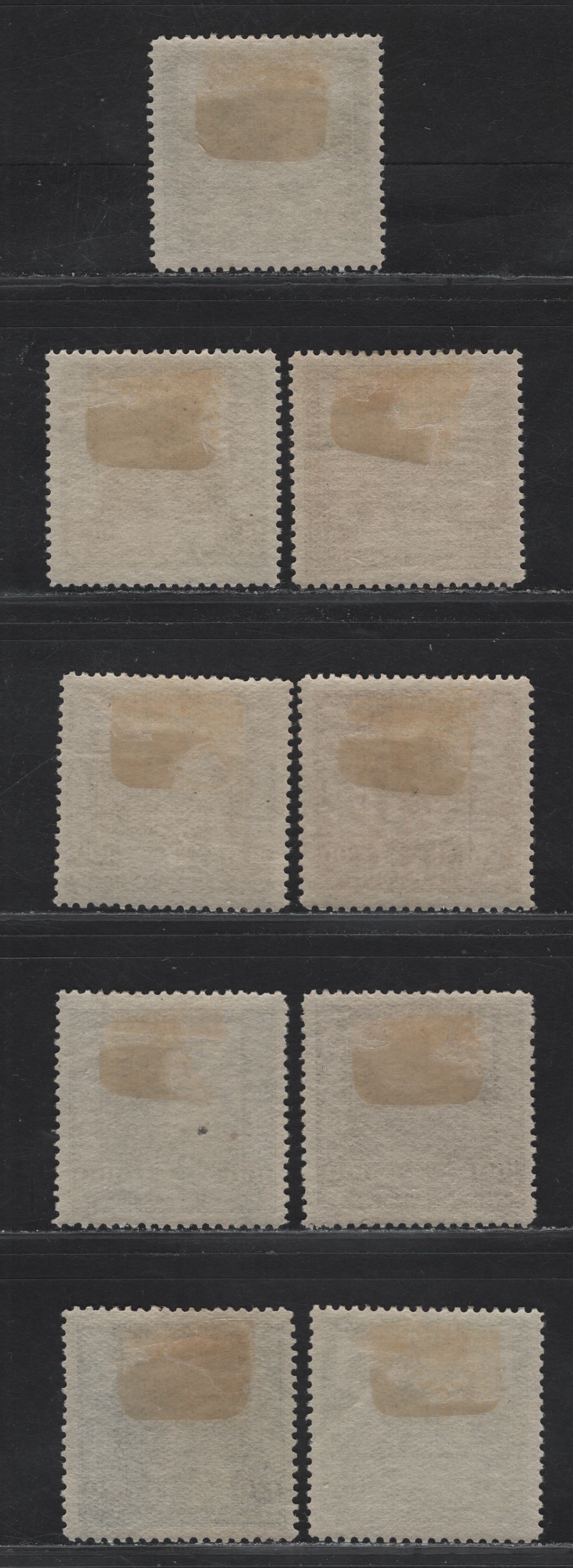 Lot 99 Austria SC#B57-B65 100k - 1000k Dark Green - Black View of regenz - Upper Belvedere, Vienna, 1903 Needy Artists Semi Postal Issue, 9 VFOG Singles