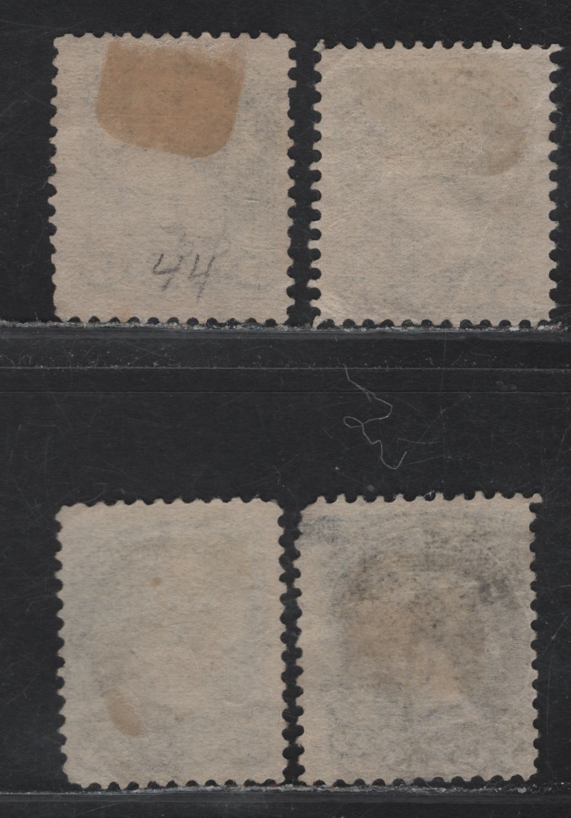 Lot 119 (C) Canada #42 5c Gray & Deep Violet Gray Queen Victoria, 1870-1893 Small Queen Issue, 4 Very Good/Fine Used Singles, Mid to Late 2nd Ottawa Printings, Different Translucent Papers