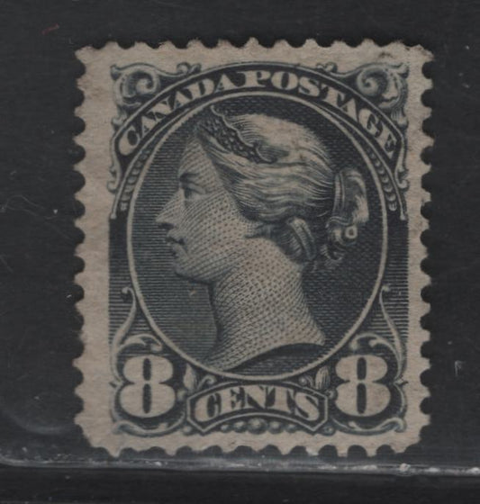 Lot 131 (C) Canada #44b 8c Deep Slate Queen Victoria, 1888-1897 Small Queen Issue, A Fine Unused Single, Mid 2nd Ottawa Printing, Paper 2O-G, Perf 12x12.25.