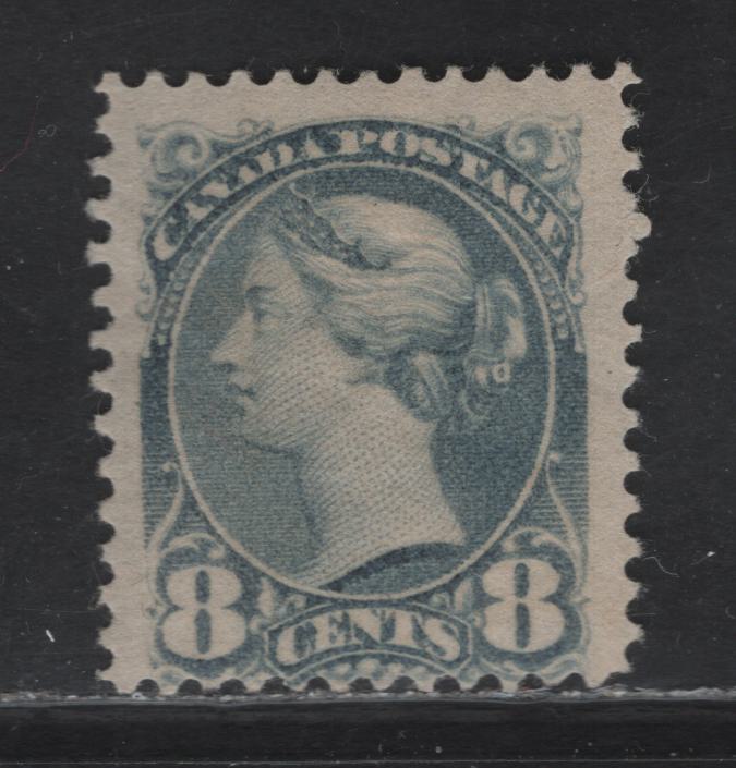 Lot 132 (C) Canada #44a 8c Blue Gray Queen Victoria, 1888-1897 Small Queen Issue, A VGOG Single, Paper 2O-EE, Perf 12, Very Tiny Hinge Thin.