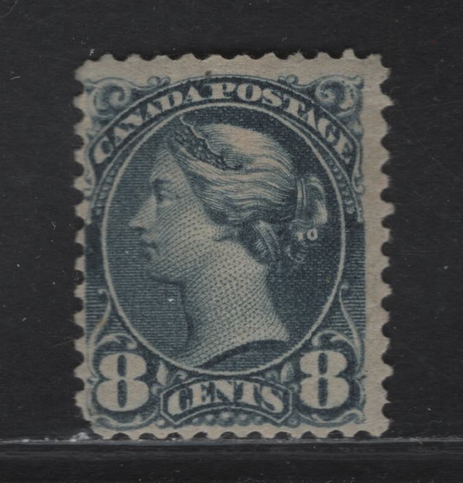 Lot 134 (C) Canada #44b 8c Bluish Slate Queen Victoria, 1888-1897 Small Queen Issue, A VGOG Single, Mid 2nd Ottawa Printing, Paper 2O-HH, Perf 12, Pulled LL Corner Perf.