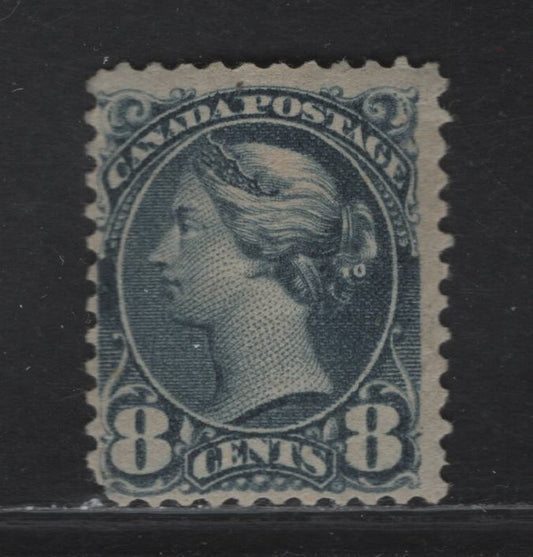 Lot 134 (C) Canada #44b 8c Bluish Slate Queen Victoria, 1888-1897 Small Queen Issue, A VGOG Single, Mid 2nd Ottawa Printing, Paper 2O-HH, Perf 12, Pulled LL Corner Perf.