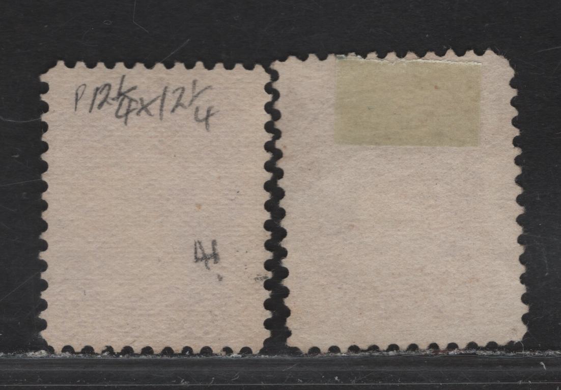Lot 141 (C) Canada #40a 10c Light Magenta & Magenta Queen Victoria, 1870-1893 Small Queen Issue, 2 Very Good Used Singles, Mid Montreal Printings, Different Papers
