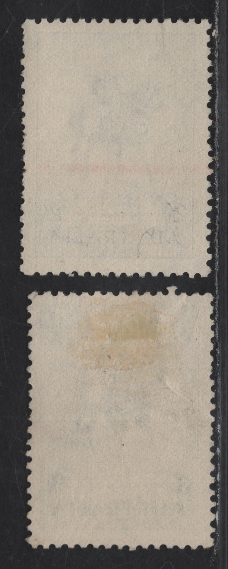 Lot 190 (C) Australia SG#157-158 3d - 2/- Blue - Bright Violet King George V On Anzac, 1935 Silver Jubilee Issue, 2 Fine Used Singles
