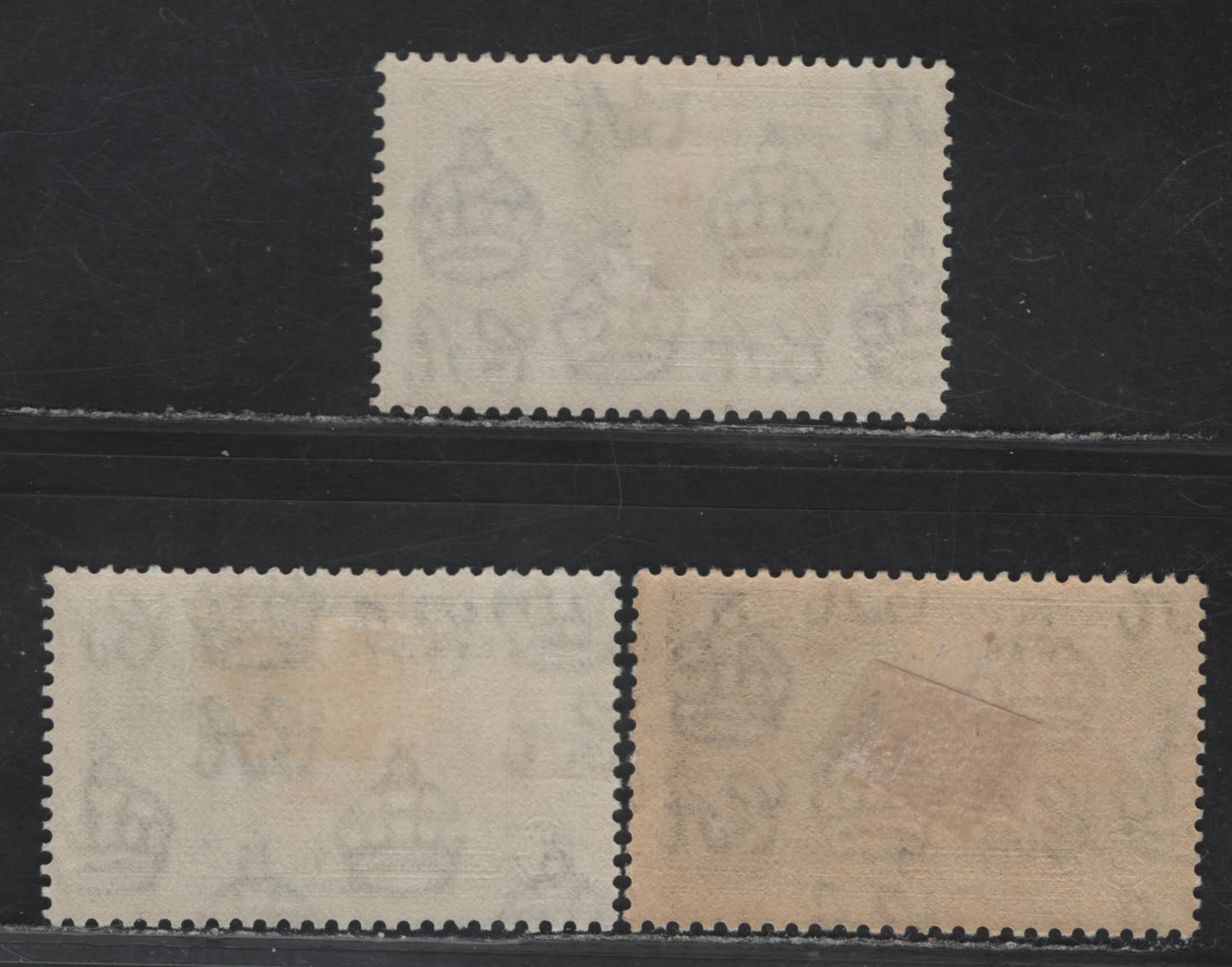 Lot 209 Barbados SG#243 2.5d Brown & Deep Blue Windsor Castle, 1935 Silver Jubilee Issue, 3 VFOG Singles, 3 Examples Showing Different Combinations of Frame & Vignette Shades