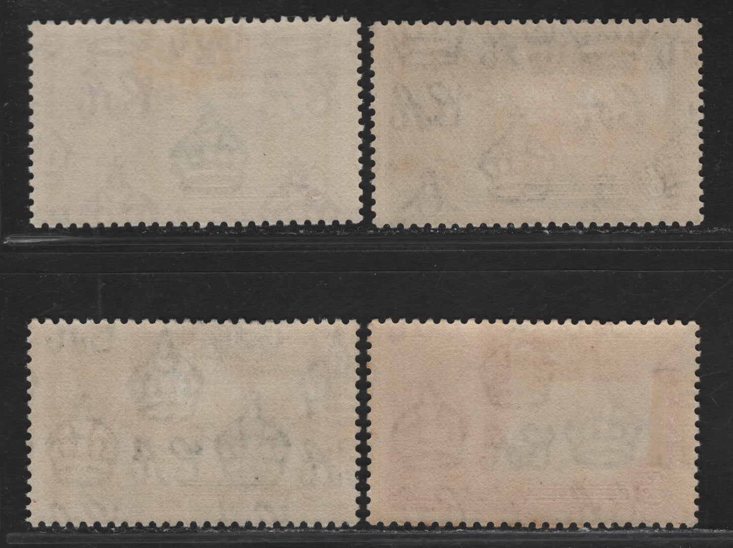 Lot 226 Bechuanaland Protectorate SG#111-114 1d - 6d Deep Blue & Scarlet - Slate & Purple Windsor Castle, 1935 Silver Jubilee Issue, 4 VFOG Singles, Fine/Very Fine Hinged Set