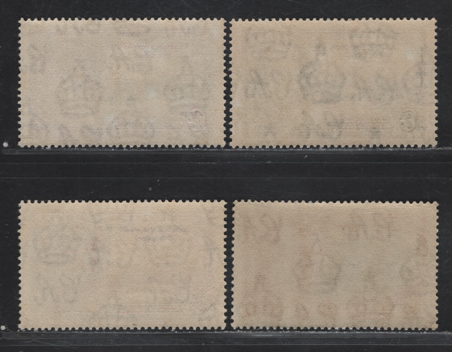Lot 270 British Solomon Islands SG#53-56 1.5d - 1/- Deep Gray Blue & Carmine - Slate & Bright Purple Windsor Castle, 1935 Silver Jubilee Issue, 4 VFNH Singles, NH Set