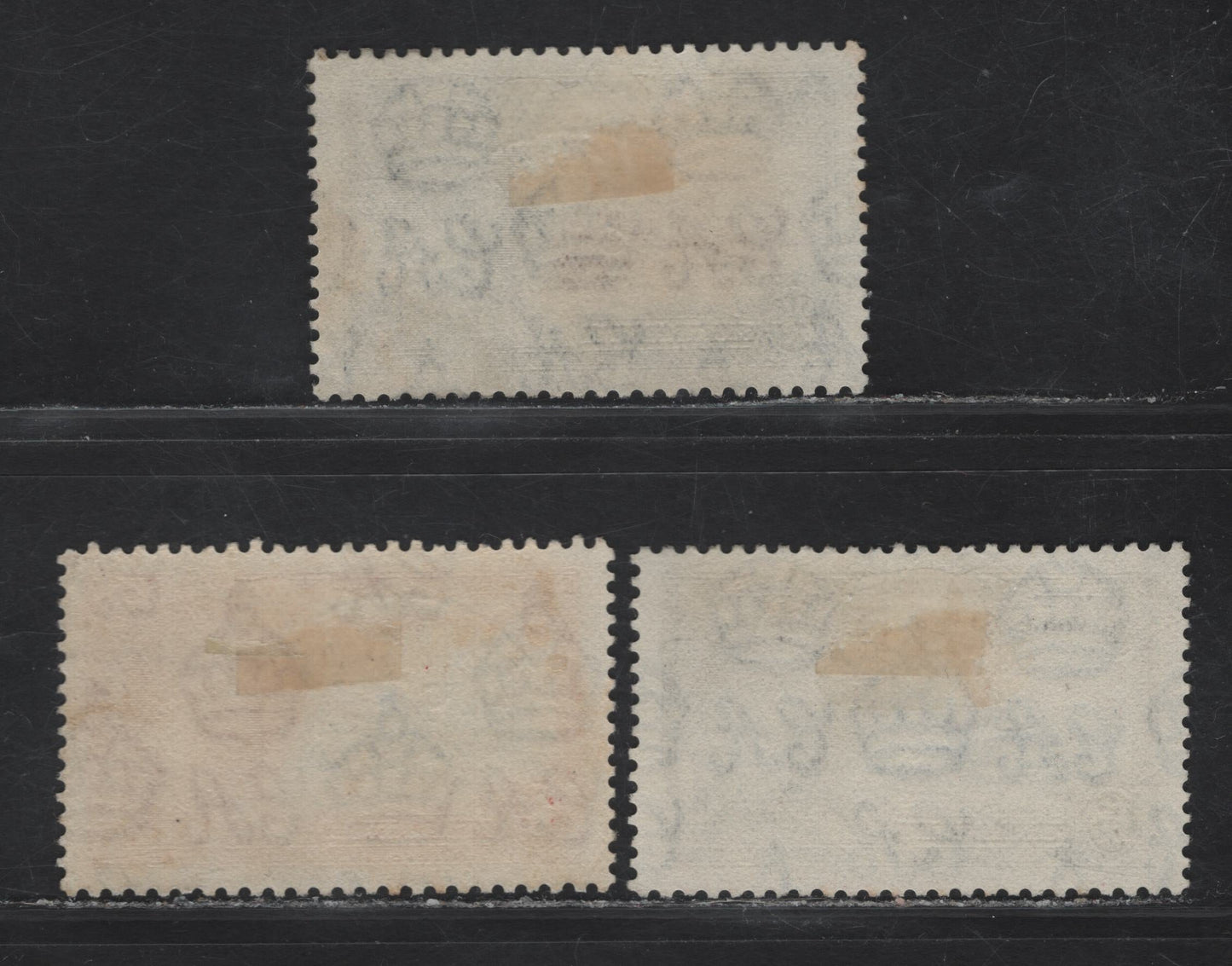Lot 277 British Virgin Islands SG#103-105 1d - 2.5d Gray Blue & Scarlet - Chestnut & Blue Windsor Castle, 1935 Silver Jubilee Issue, 3 Very Fine Used Singles, Well Centered Postally Used Examples