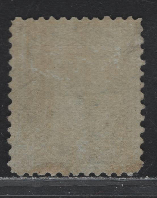 Lot 107 (C) Canada #70 5c Dark Blue Queen Victoria, 1897-1898 Maple Leaf Issue, A VFOG Single, Paper ABN-FF, Perf 12, Guide Dot At Center Left Of Portrait Medallion, Design Size 17.4x20.8mm.