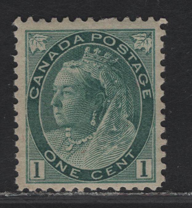 Lot 119 (C) Canada #75ii 1c Blue Green Queen Victoria, 1898-1902 Numeral Issue, A VFNH Single, Paper ABN-NN, Perf 12, Squat Printing, 17.5x20.8mm Instead Of 17.4x21 or 21.25mm.