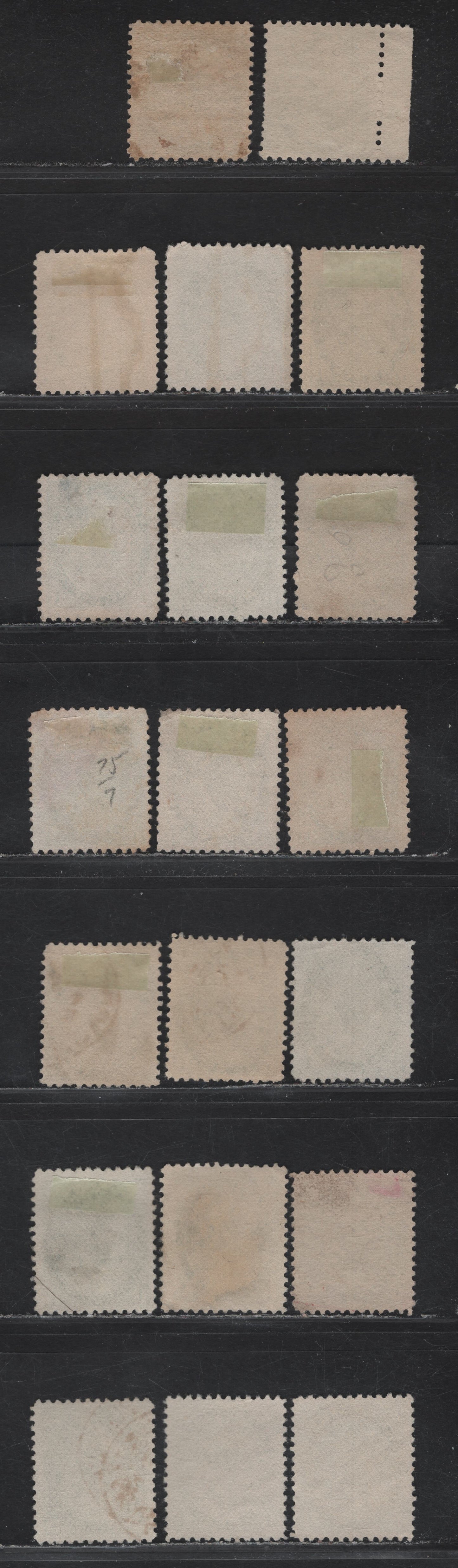 Lot 122 (C) Canada #75ii 1c Blue Green Queen Victoria, 1898-1902 Numeral Issue, 20 Very Fine Used Singles, Various Papers & Perfs, Includes 3 Precancels