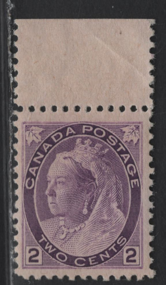 Lot 125 (C) Canada #76i 2c Violet Queen Victoria, 1898-1902 Numeral Issue, A VFNH Single, Paper ABN-PP, Perf 12x11.99