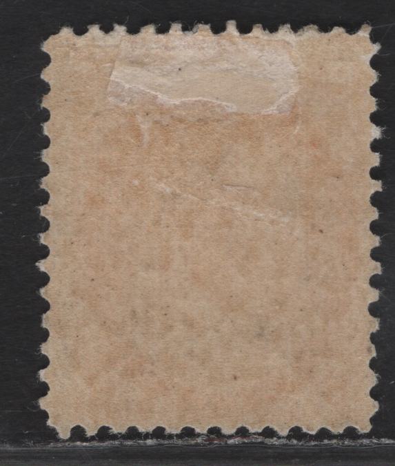 Lot 164 (C) Canada #82 8c Orange, 1898-1902 Queen Victoria Numeral Issue, A FOG Single On Paper ABN-II, Perf 12x11.9. Showing Dot In Top Margin Above 'A' Of (C) Canada