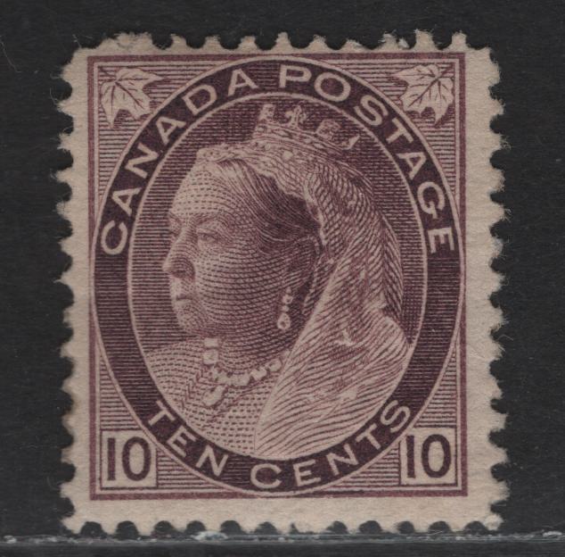 Lot 166 (C) Canada #83 10c Reddish Brown, 1898-1902 Queen Victoria Numeral Issue, A FRG Single Regummed To Appear NH, On Paper ABN-RR, Perf 11.9x12