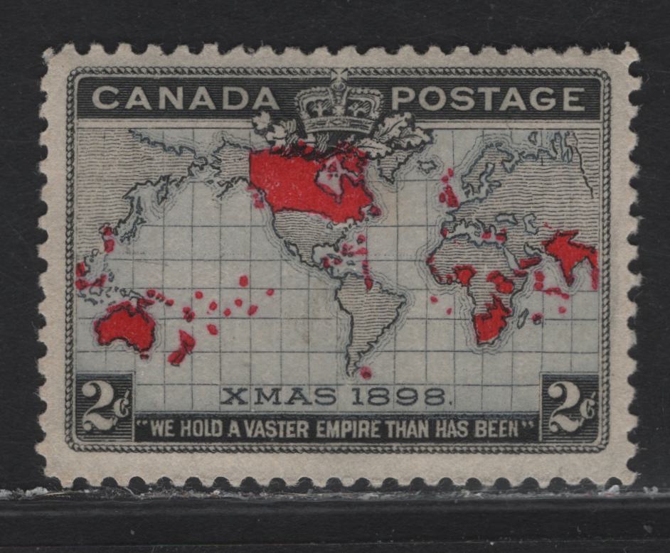 Lot 179 (C) Canada #85 2c Lavender, Black & Aniline Red Mercator's Projection, 1898 Imperial Penny Postage Issue, A VFOG Single, Paper ABN-X, Perf 11.9x11.8