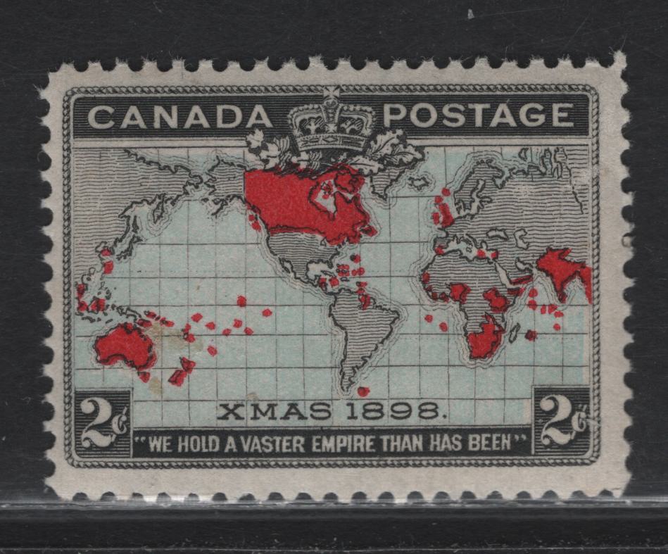 Lot 182 (C) Canada #86 2c Ligjht Greenish Blue, Aniline Red & Black Mercator's Projection, 1898 Imperial Penny Postage Issue, A FNH Single, Paper ABN-X, Perf 12
