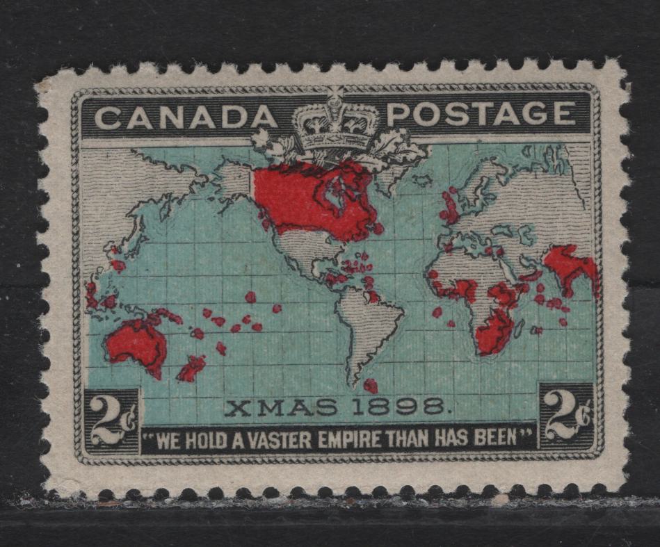 Lot 183 (C) Canada #86b 2c Light Blue, Aniline Red & Black Mercator's Projection, 1898 Imperial Penny Postage Issue, A VFNH Single, Paper ABN-X, Perf 12