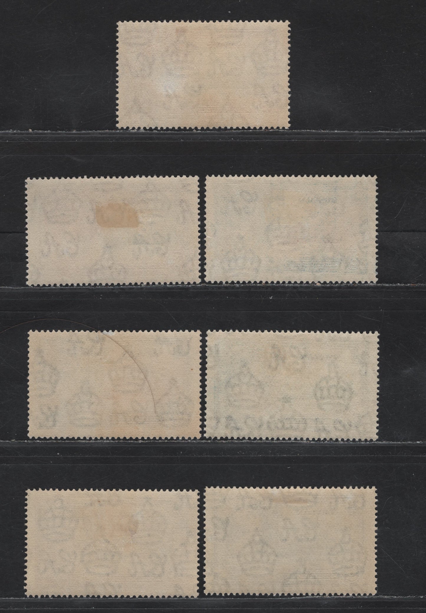 Lot 234 Ceylon SG#379-382 6c - 50c Ultramarine & Brownish Gray - Slate & Bright Purple KGV & Windsor Castle, 1935 Silver Jubilee Issue, 7 VFOG Singles, 2 Shades Of Most Values