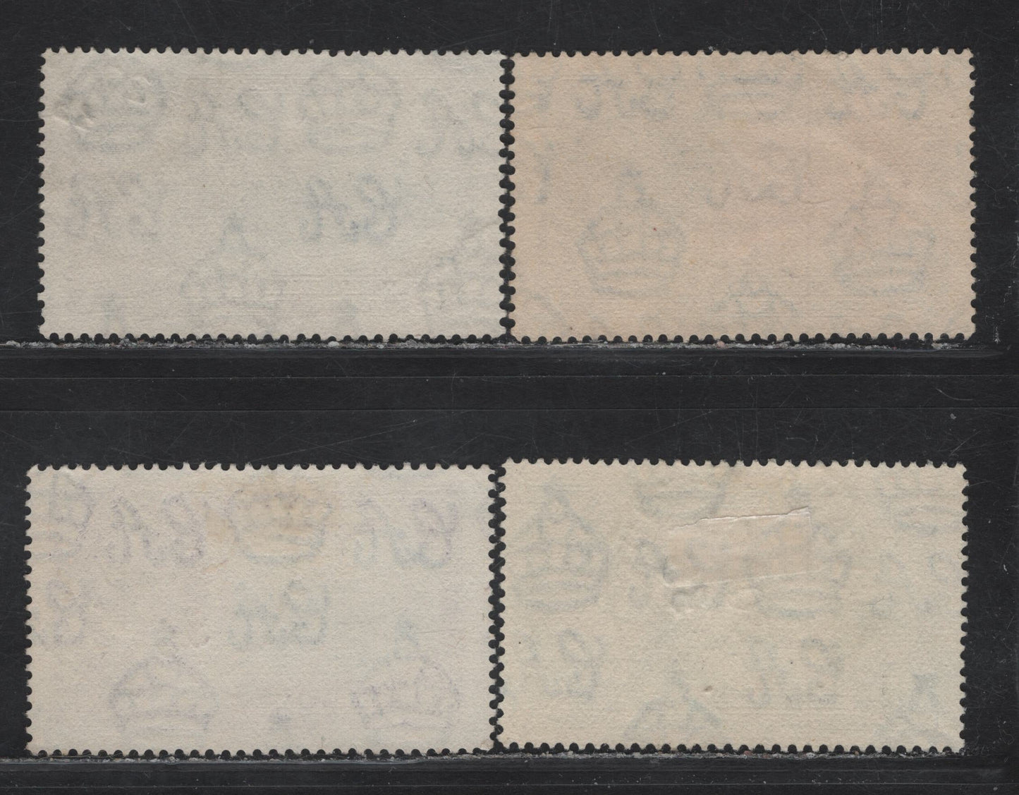 Lot 237 Ceylon SG#379-382 6c - 50c Ultramarine & Brownish Gray - Slate & Bright Purple KGV & Windsor Castle, 1935 Silver Jubilee Issue, 4 Very Fine Used Singles