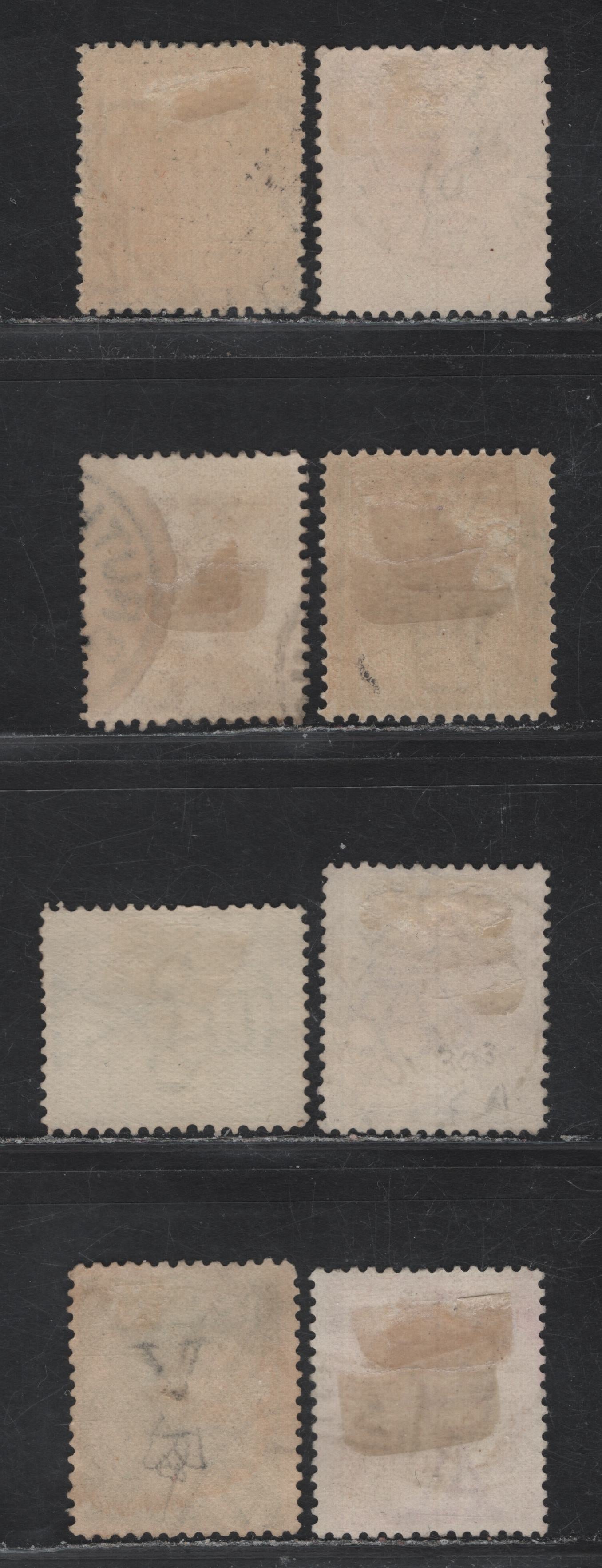Lot 41 (C) Victoria SG#356, 389, 392a, 419, 420b, 422a, 423b, 424c 1/2d - 9d Emerald - Pale Dull Rose Queen Victoria, 1899-1913 Stamp Duty - Postage Issues, 8 Fine/Very Fine Used Singles, Wmk 85 & Crown Over A