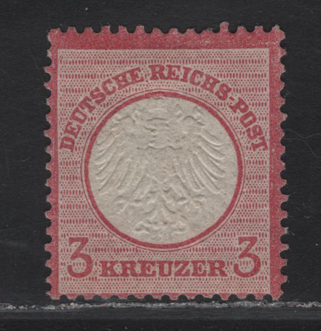 Lot 5 Germany SC#9 3kr Rose Eagle, 1872 Embossed Eagle With Small Shield Issue, A VGOG Single, Regummed Example With 2019 Sismondo Certificate