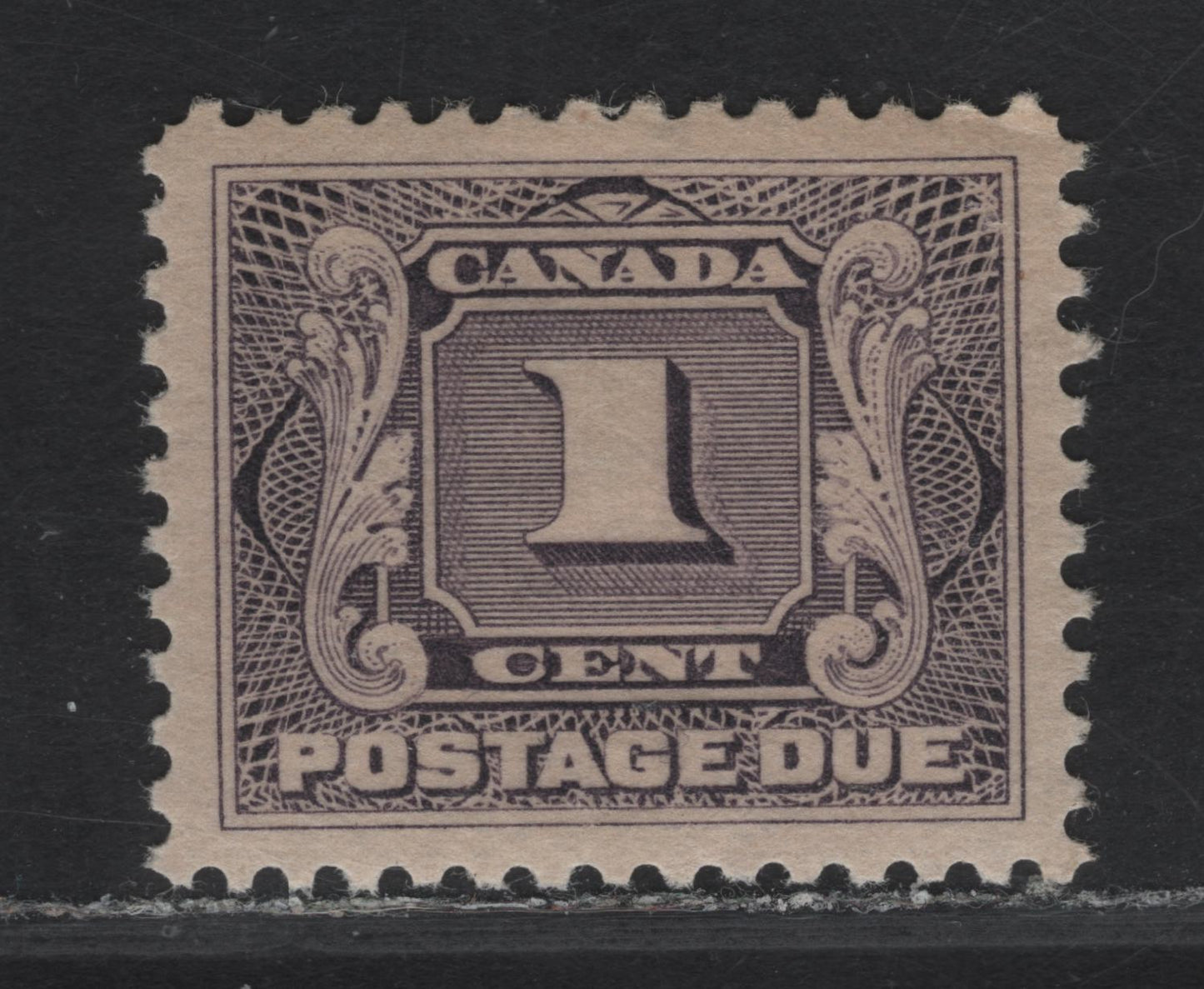 Lot 123 (C) Canada #J1 1c Violet Numeral, 1906-1928 First Postage Dues, A VFNH Single, Paper ABN-DDD, Perf 12x11.9
