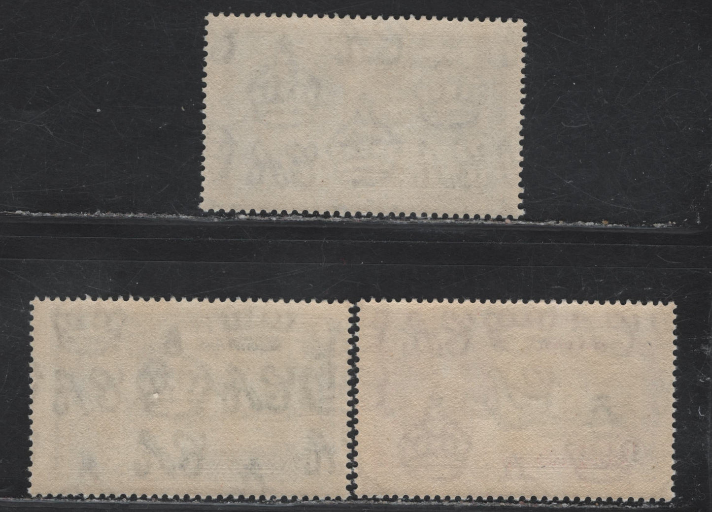 Lot 198 Mauritius SG#245, 247-248 5c - 1r Ultramarine & Gray - Slate & Purple KGV & Windsor Castle, 1935 Silver Jubilee Issue, 3 VFNH Singles, Nearly Complete NH Set