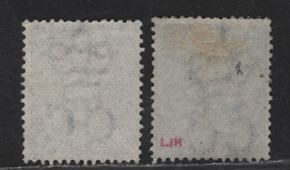 Lot 33 (C) Bermuda SG#3-4 2d Dull Blue - Bright Blue Queen Victoria, 1865-1903 Queen Victoria Keyplates, 2 Fine Used Singles, Fine Centering For This Issue