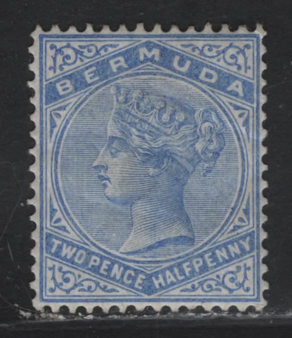 Lot 39 (C) Bermuda SG#27b 2.5d Pale Ultramarine Queen Victoria, 1883-1904 Queen Victoria Keyplates, A VFOG Single, Crown CA Wmk