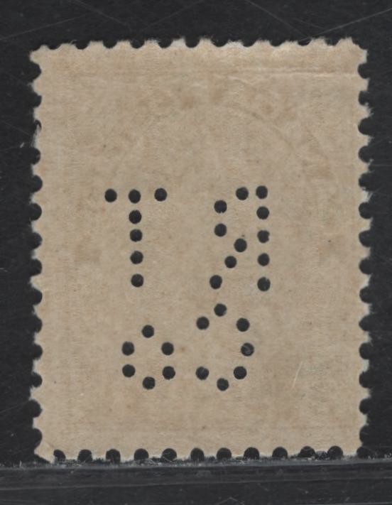Lot 104 (C) Canada  #107ii 2c Deep Green King George V, 1911-1925 Admiral Issue, A FOG Single, Paper ABN-E, Wet Printing, Perf 11.9, Royal trust Co. Perfin, Scarce in Mint Condition.