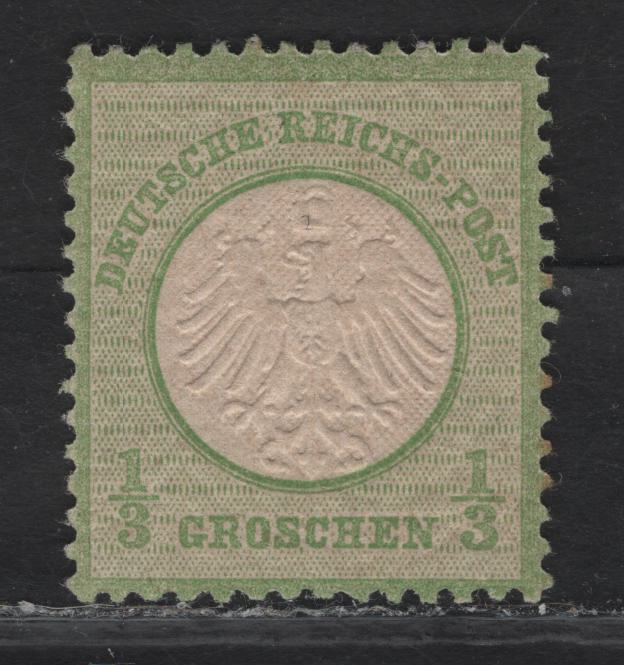 Lot 14 Germany SC#2 1/3gr Green Eagle & Small Shield, 1872 Embossed Eagle & Small Shield Issue, A VFOG Single