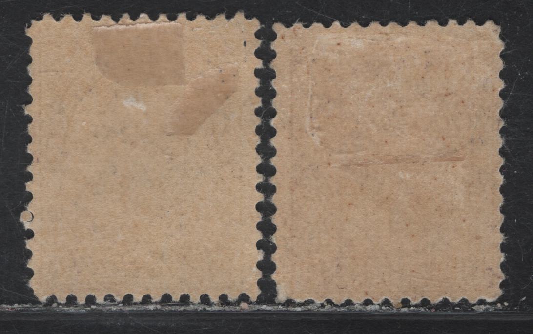 Lot 182 (C) Canada  #116a 10c Blackish Plum & Pale Plum King George V, 1911-1925 Admiral Issue, 2 FOG Singles, Paper ABN-A, Normal Frameline, Perfs 11.9 & 11.9x12, Early Printings.