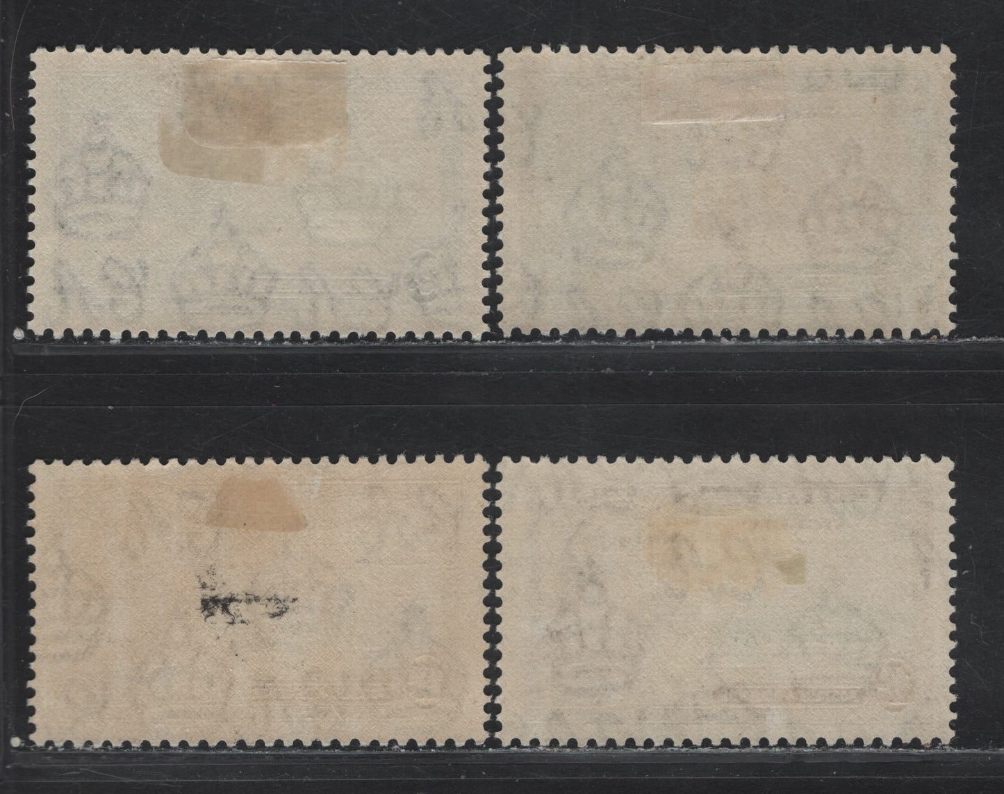 (C) Nigeria SG#30-33 1.5d - 1/- Ultramarine & Gray -Slate & Purple KGV & Windsor Castle, 1935 Silver Jubilee Issue, 4 VFOG Singles, Basic Hinged Set
