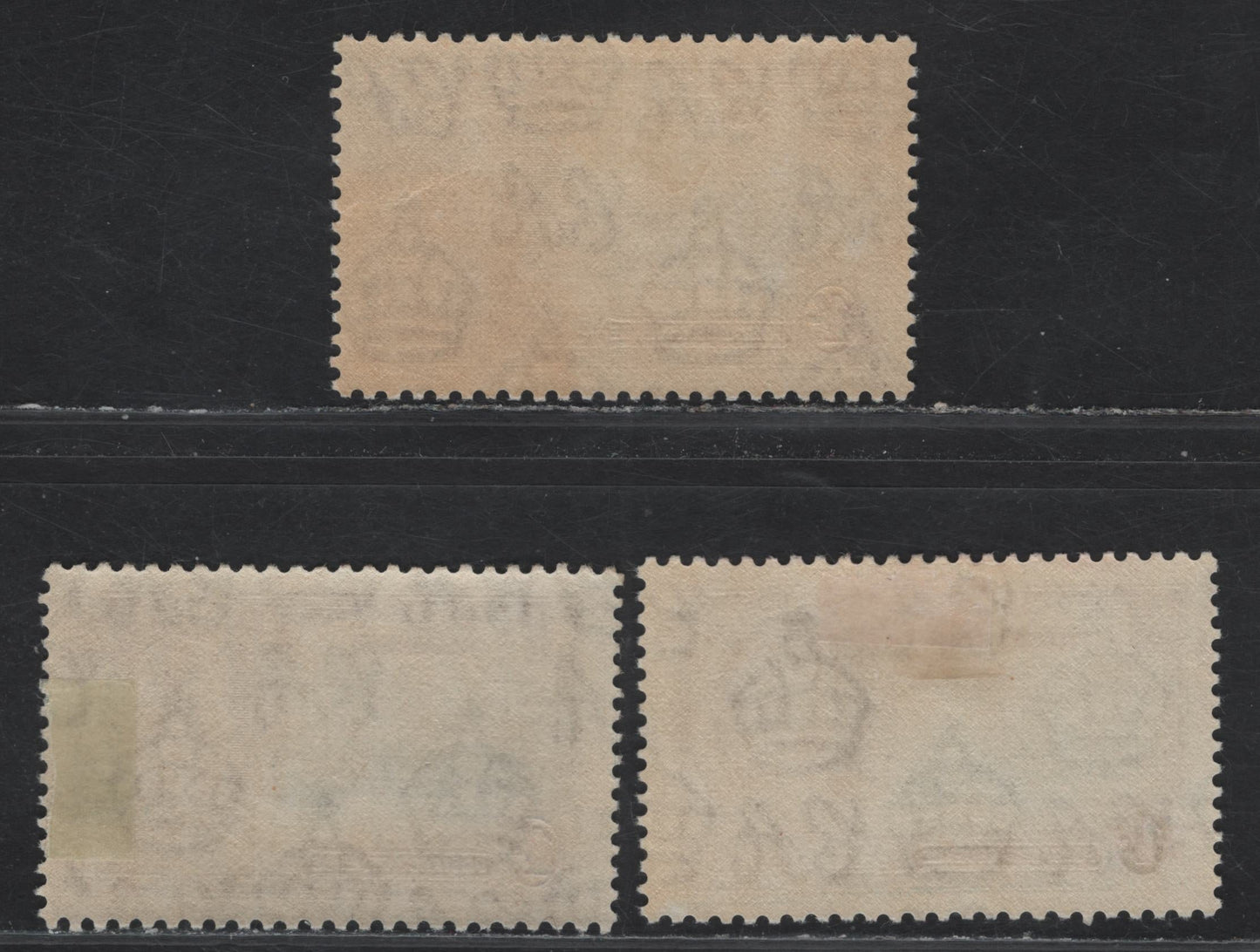 Lot 227 Nigeria SG#33 1/- Slate & Purple KGV & Windsor Castle, 1935 Silver Jubilee Issue, 3 VFOG Singles, Shade Group, Three Variations of Frame & Vignette Shades