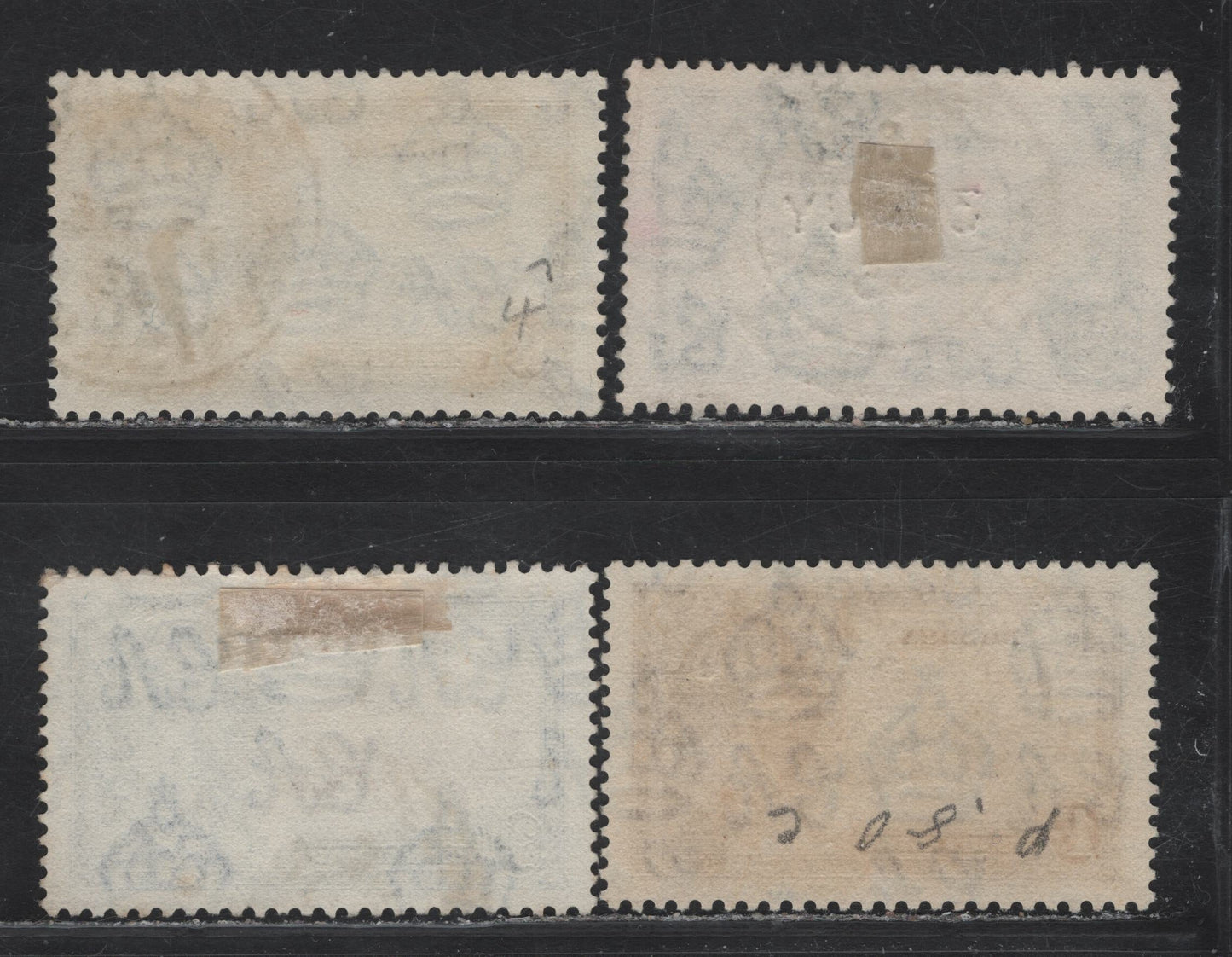 Lot 228 Nigeria SG#30-33 1.5d - 1/- Ultramarine & Gray -Slate & Purple KGV & Windsor Castle, 1935 Silver Jubilee Issue, 4 Very Fine Used Singles
