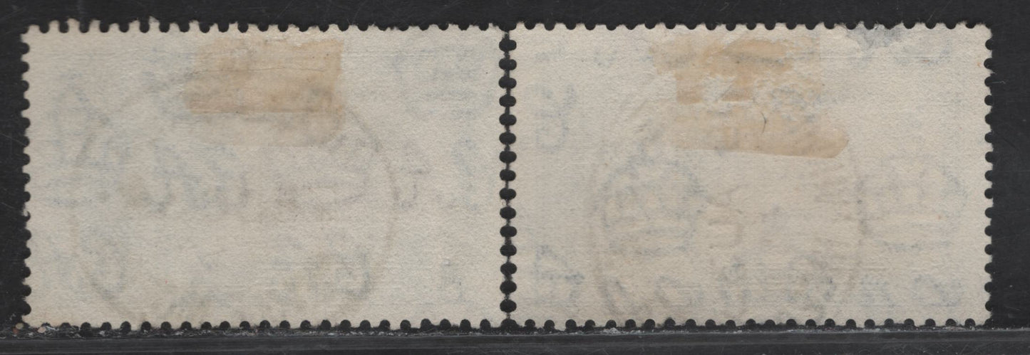 Lot 244 Nigeria SG#32 3d Orange Brown & Deep Blue KGV & Windsor Castle, 1935 Silver Jubilee Issue, 2 Very Fine Used Singles, Two Different Registered Cancels, Umuahia & Jjebu Ode