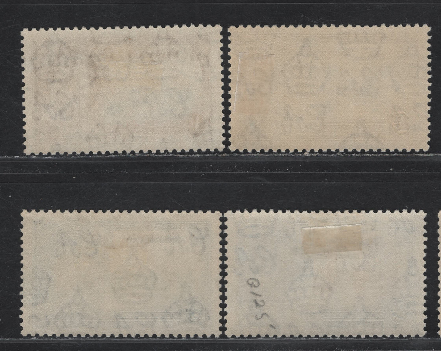 Lot 267 Nyasaland SG#123-126 1d - 1/- Ultramarine & Gray - Slate & Purple KGV & Windsor Castle, 1935 Silver Jubilee Issue, 4 VFOG Singles