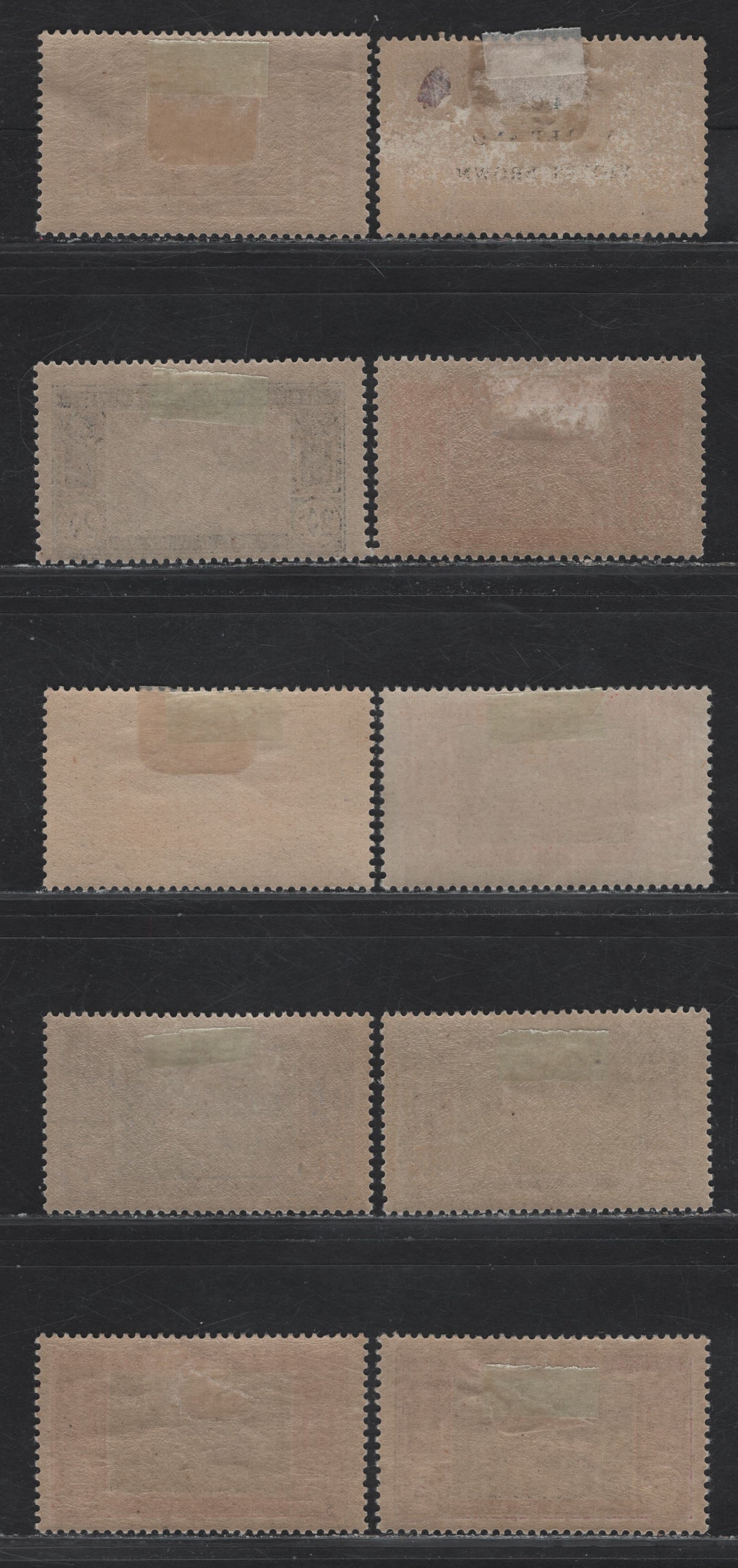 Lot 360 Ivory Coast SC#44, 46, 51, 55, 58a, 60, 63, 59, 66, 69 4c - 85c Violet & Violet Brown - Red Violet & Black River Scene, 1913-1935 River Scene Keyplate Issue, 10 F/VFOG Singles