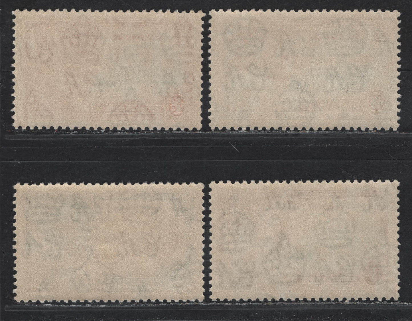 Lot 117 St Vincent SG#142-145 1d - 1/- Deep Blue & Scarlet - Slate & Purple KGV & Windsor Castle, 1935 Silver Jubilee Issue, 4 VFOG Singles