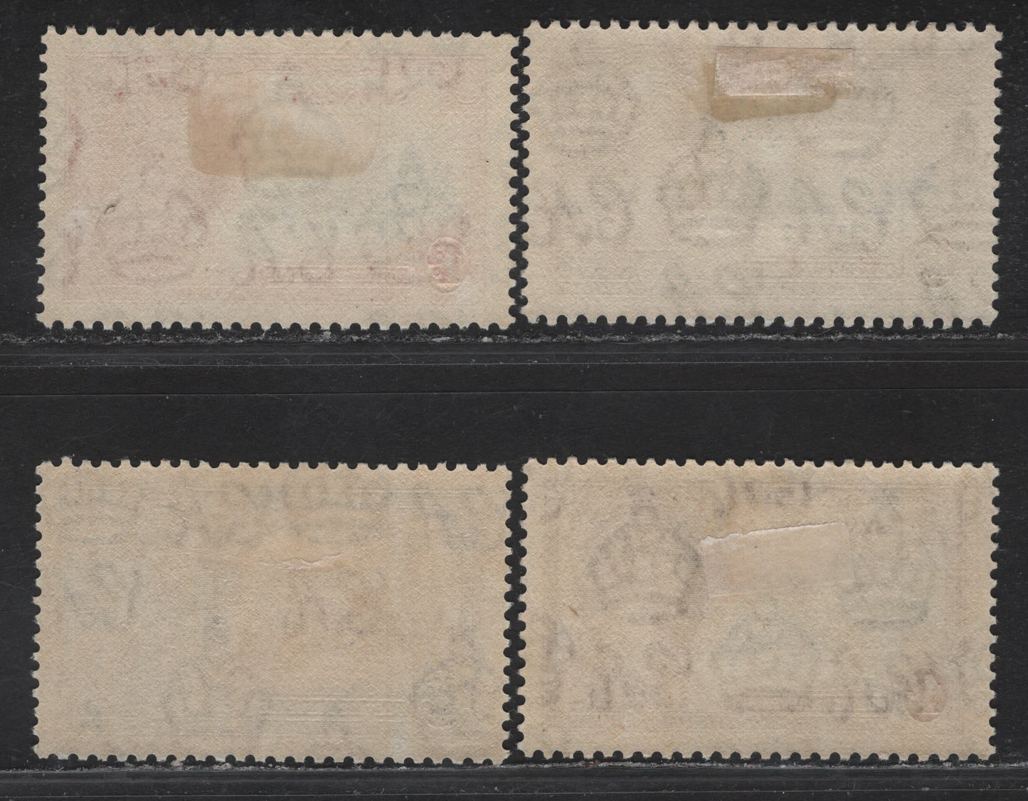 St Vincent SG#142-145 1d - 1/- Deep Blue & Scarlet - Slate & Purple KGV & Windsor Castle, 1935 Silver Jubilee Issue, 4 VFOG Singles
