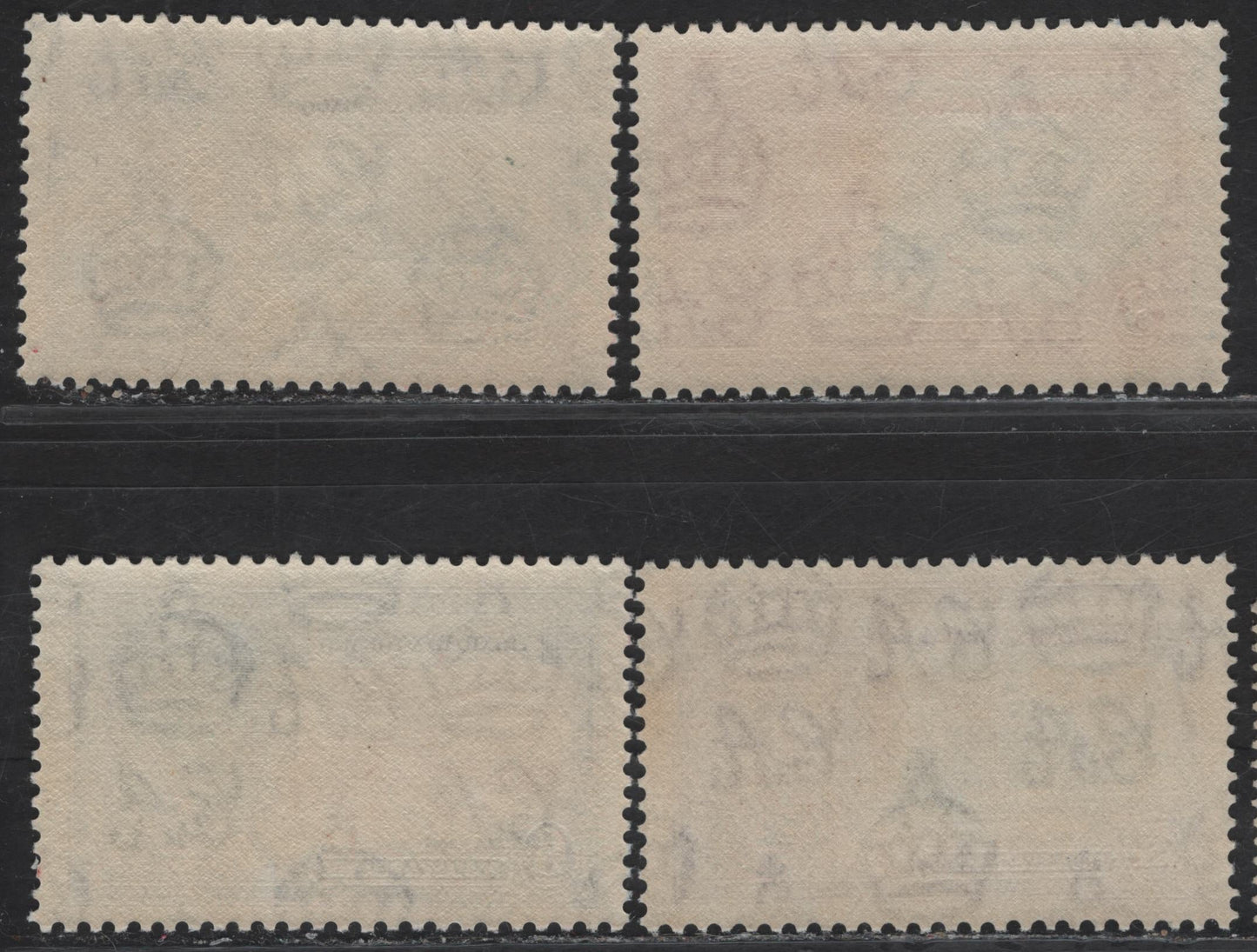 Lot 131 (C) Trinidad & Tobago SG#239-242 2c - 24c Ultramarine & Gray Black - Slate & Purple KGV & Windsor Castle, 1935 Silver Jubilee Issue, 4 VFNH Singles, Well Centered NH Set