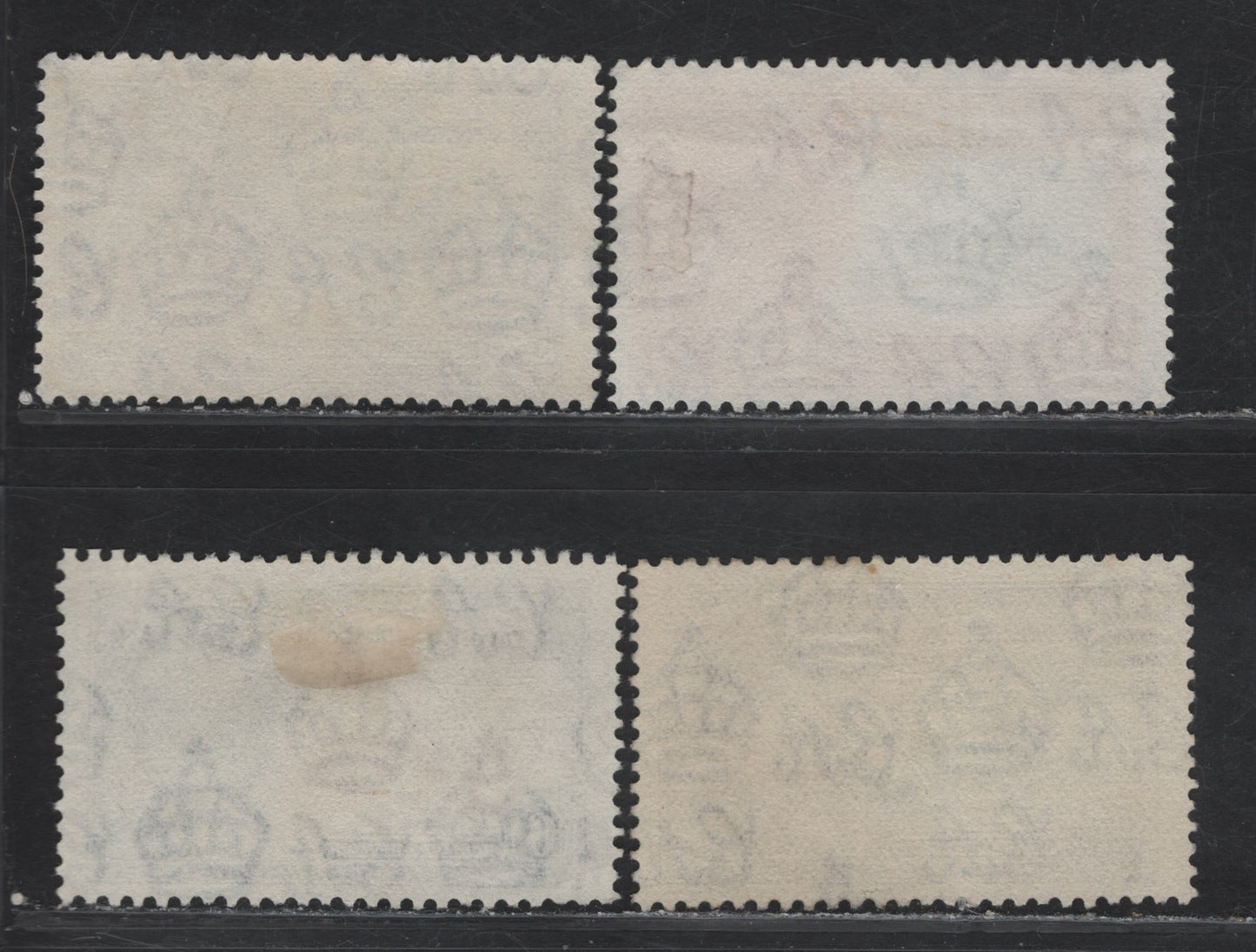 Lot 135 Trinidad & Tobago SG#239-242 2c - 24c Ultramarine & Gray Black - Slate & Purple KGV & Windsor Castle, 1935 Silver Jubilee Issue, 4 Very Fine Used Singles