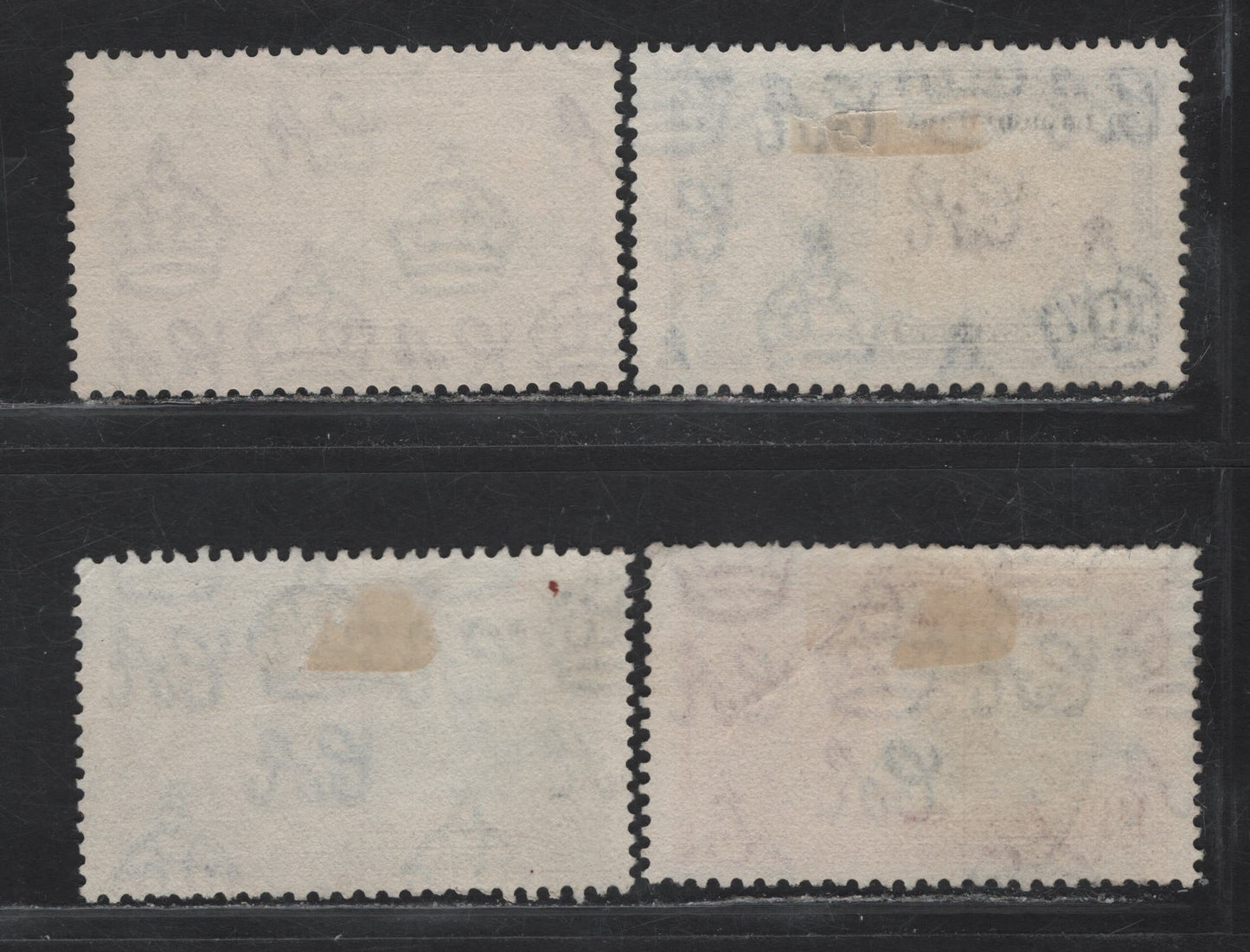 Lot 136 Trinidad & Tobago SG#239-242 2c - 24c Ultramarine & Gray Black - Slate & Purple KGV & Windsor Castle, 1935 Silver Jubilee Issue, 4 Fine/Very Fine Used Singles
