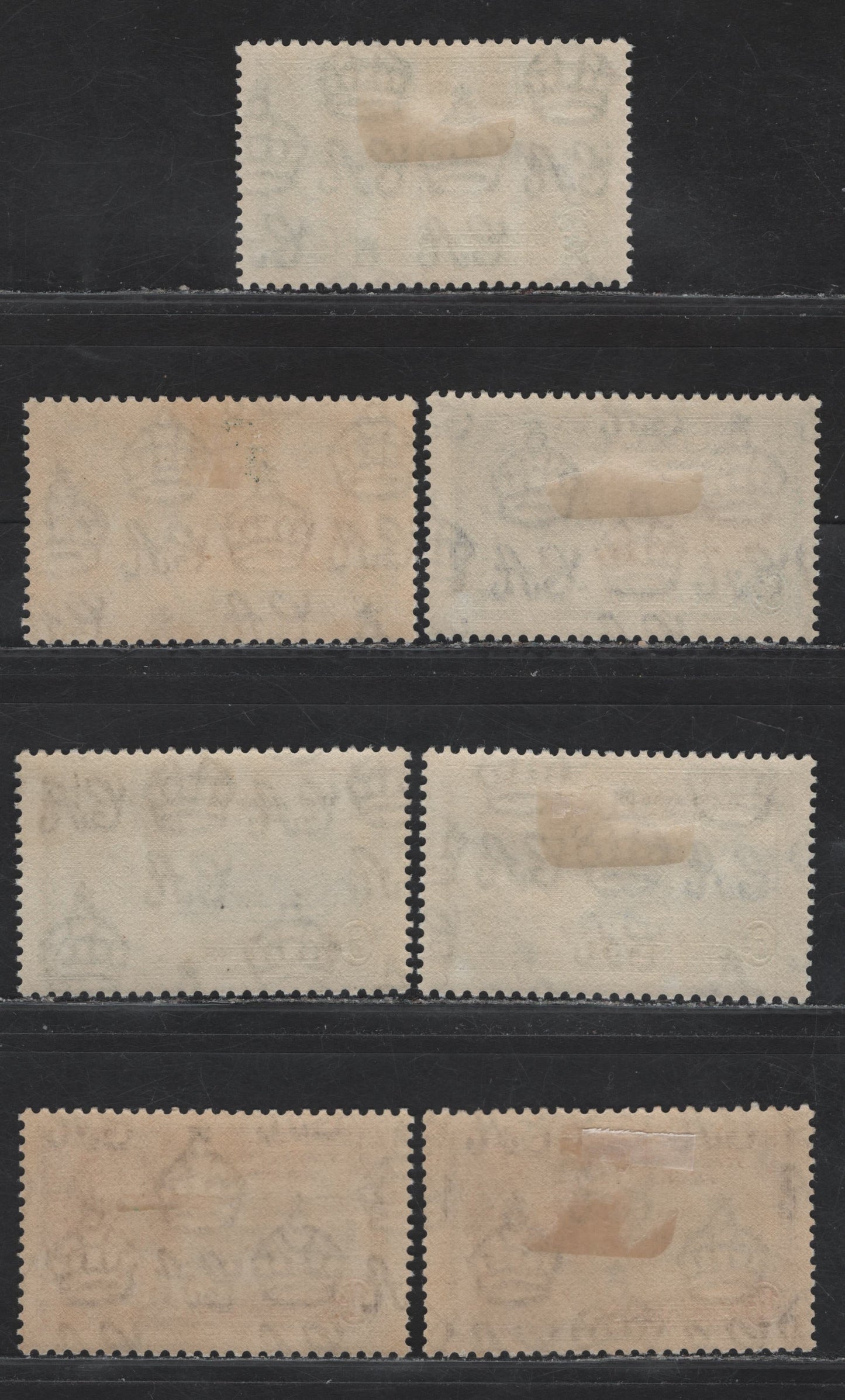 Lot 145 Turks & Caicos SG#187-190 1/2d - 1/- Black & Green - Slate & Purple KGV & Windsor Castle, 1935 Silver Jubilee Issue, 7 VFOG Singles, Shade Lot Consisting of 2 DifferentShades Of Each Value Except The 1/2d