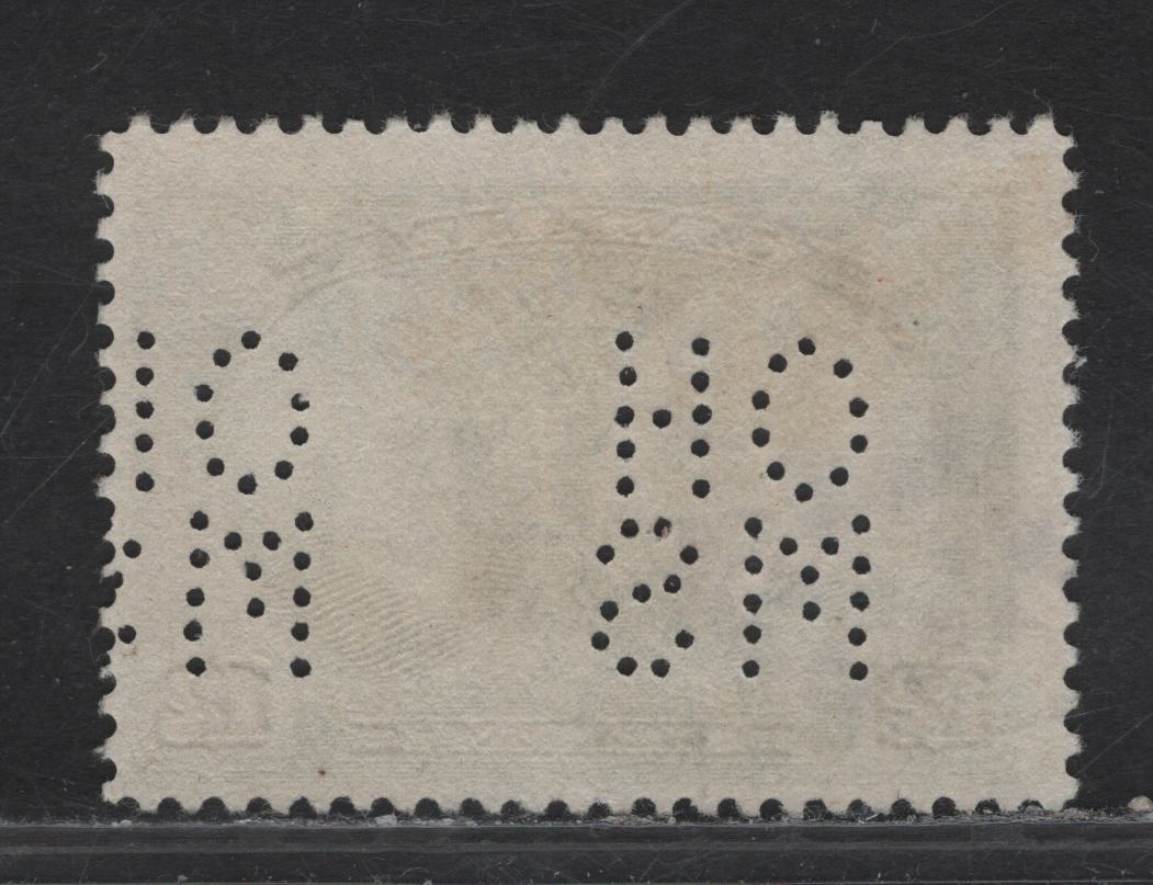 Lot 230 (C) Canada #O8-147 12c Green Laurier & Macdonald, 1927 Historical Issue, A Fine Used Single, Paper ABN-G, 5 Hole OHMS Perfin From Pos. 1, Cancellation Ink Extends Into The Holes of the O, So I Do Believe This Is Genuine.