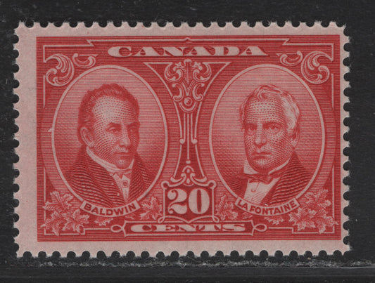 Lot 232 (C) Canada #148 20c Bright Carmine Red Baldwin & Lafontaine, 1927 Historical Issue, A FNH Single, Paper ABN-CCCC