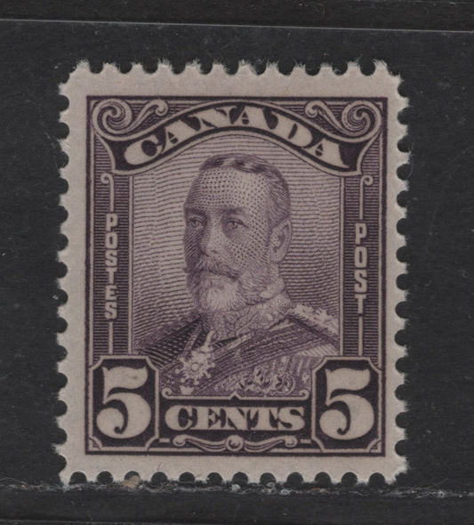 Lot 251 Canada #153 5c Deep Rose Lilac King George V, 1928-1929 Scroll Issue, A VFNH Single, Paper ABN-M